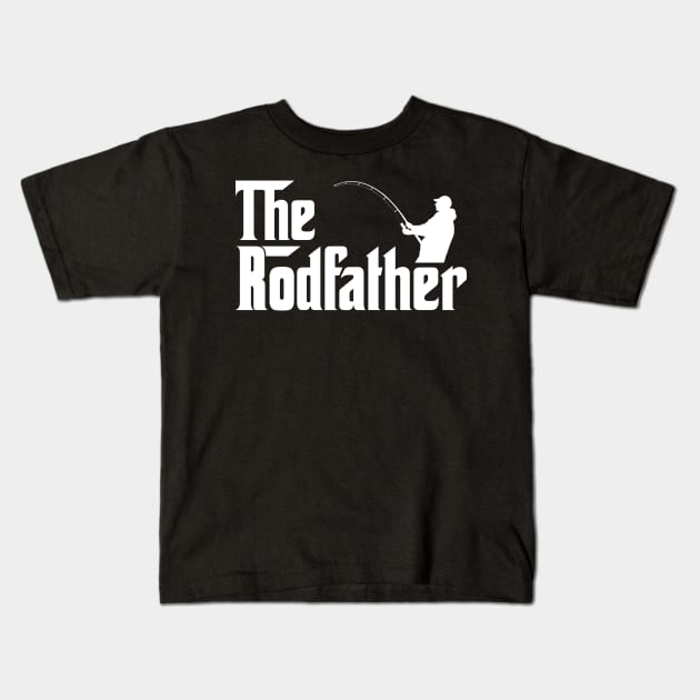 The Rodfather Fishing Kids T-Shirt by DragonTees